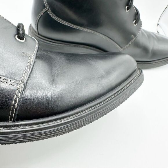BOSTONIAN Leather Brently Style Chukka Low Boot Shoe BLACK Mens Size 11.5 - Picture 15 of 16